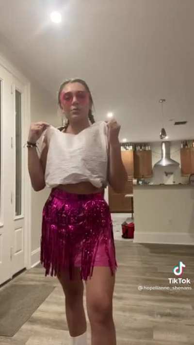 Showing off their outfits