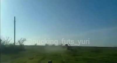 UA pov: 3rd angle of HMMWV hitting mine as seen from the vehicle following behind