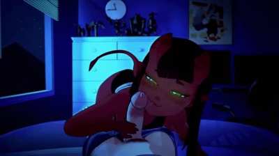 Meri getting ready to suck (Skuddbutt) [Meruccubus/Merunyaa Succubus]