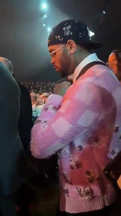 Chris Brown at LV Show | Paris Fashion Week
