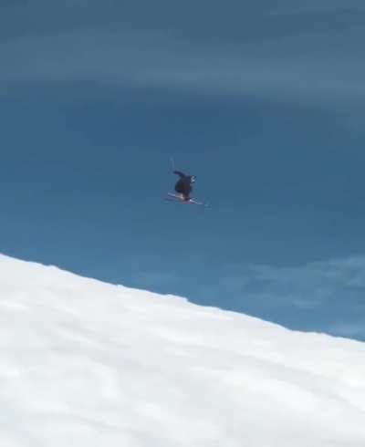 Hitting a little ski jump
