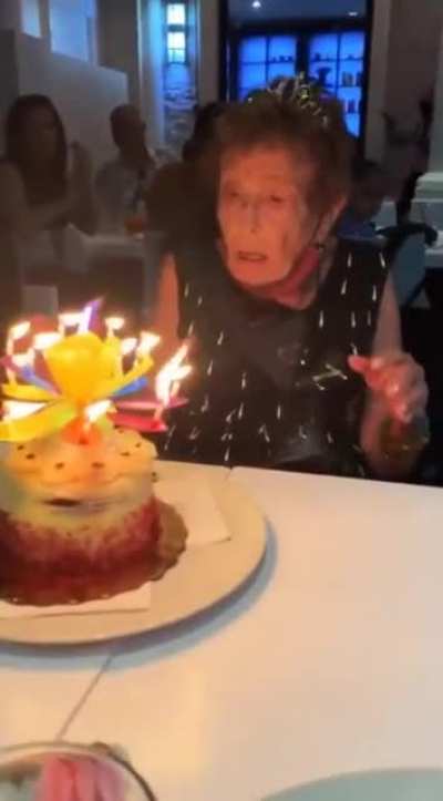 And this how old lady becomes a child again