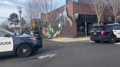 Portland Red House (#2): Portland PD retreats from highly coordinated assault by Antifa/BLM/anarcho-Democrats. Home-made caltrops were used to disable squad cars and the attack was filmed live by Twitterer @R3volutionDaddy