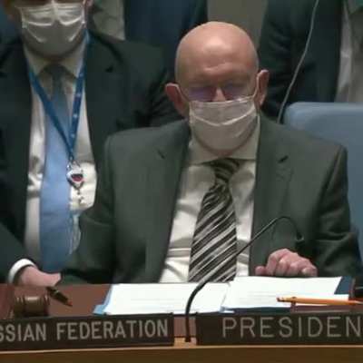 Ukraine’s U.N. ambassador directly addressed his Russian counterpart at conclusion of U.N. Security Council meeting: “There is no purgatory for war criminals. They go straight to hell, Ambassador.”