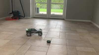 Anyone wanna see me whip my rustler around my kitchen. No? Well ima do it anyways      (Noise warning for headphone users the video contains loud ahh rustler sounds which made me half deaf while driving)