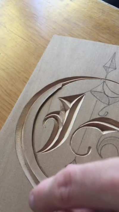 Calligraphy meets WoodCarving. Letter 