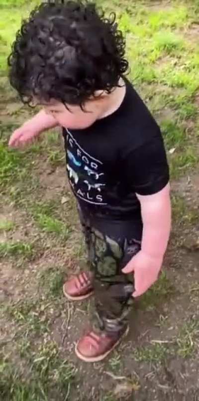 So much fun playing on the wet ground after it rains!
