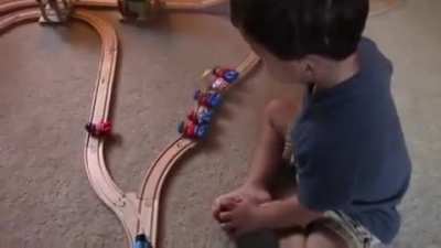 2 year old solves the trolley problem
