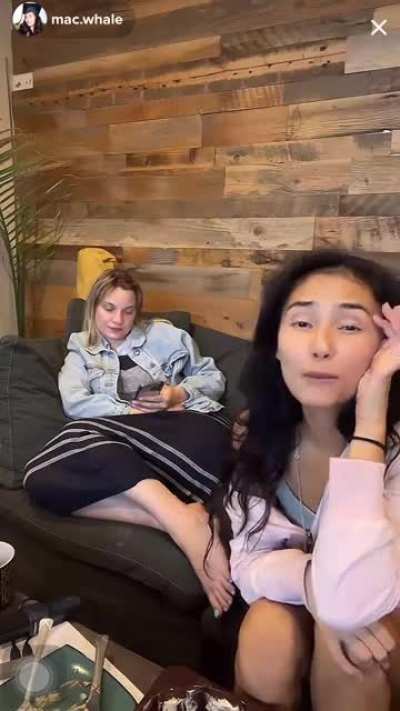 @ohemgaitken showing off her cute beautiful feet from @mac.whale’s live on a lovely wonderful Monday night!! Part 1
