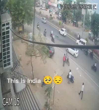 Pedestrian hit by a truck and left on the road helplessly