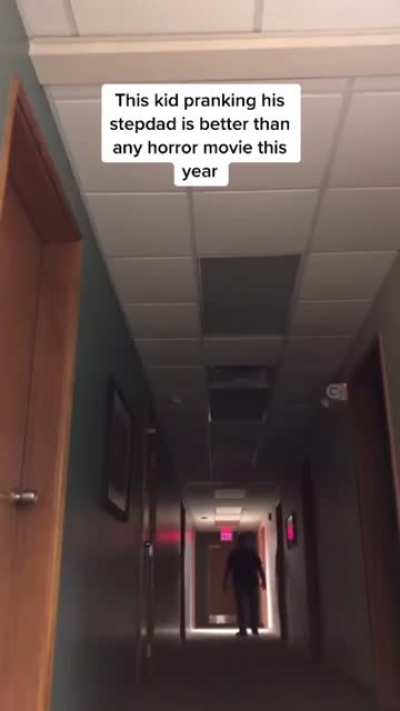 This kid pranking his stepdad is better than any horror movie