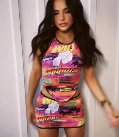 Becky ready for the Miami Grand Prix yesterday