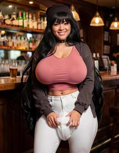 When she sees you at the bar...