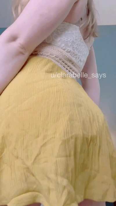 this sundress hides a lot in the back...