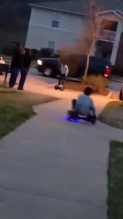 Wheelie on a hoverboard
