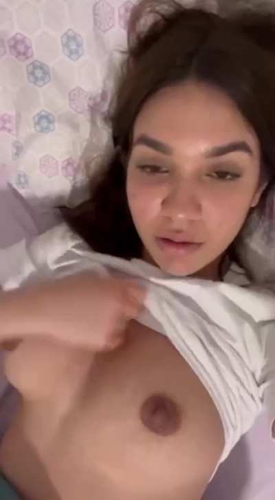Dropping my tits in bed [Reveal]