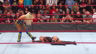 Lana proving to Liv Morgan she’s the better blonde