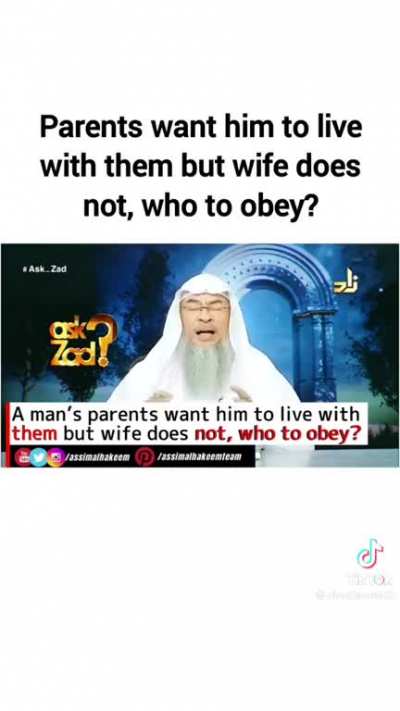If you’re wife doesn’t want to live with your parents