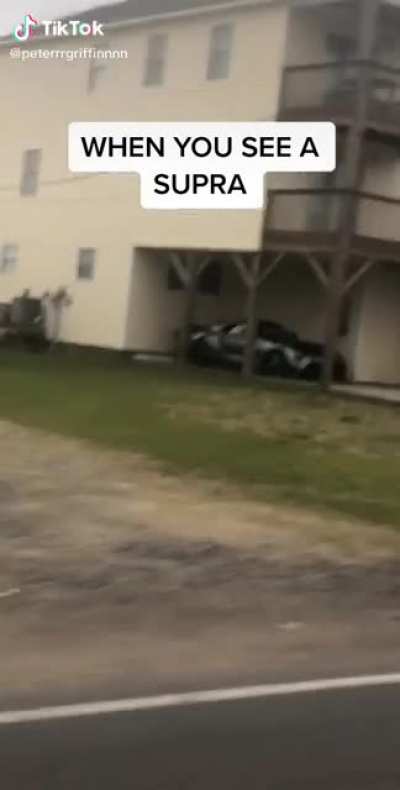 Car guys go mad when they see a supra