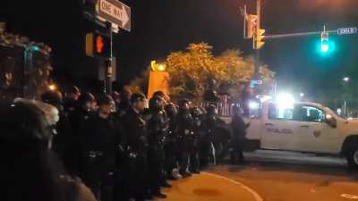 The news cycle has passed so here is how the protest on Saturday 9/12 went from 100% peaceful to chaos in 125 seconds.