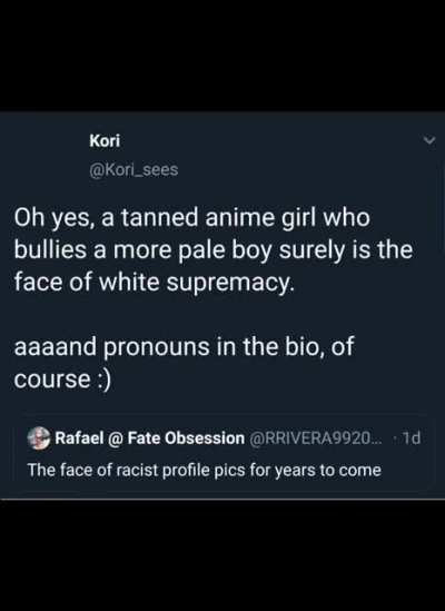 smug anime girl?? time to get racist 😈😈