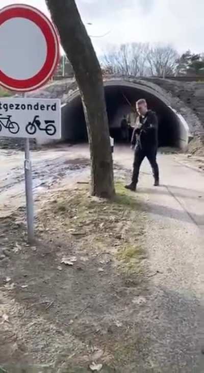 Fireworks in a tunnel create a shockwave
