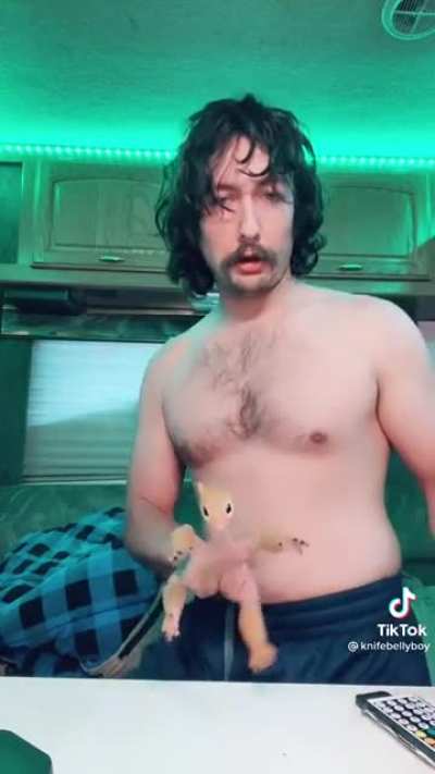Squirrel puppet cringe dancing