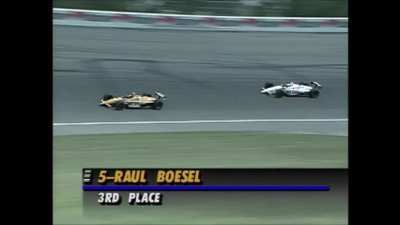 A great example of how 'dirty air' effects cars following in their wake.
