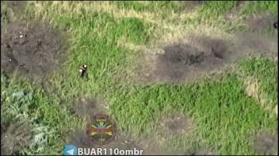 ua pov Russian soldier tries to commit suicide with a grenade after being left behind by his comrades. Avdiivka area. Graphic.