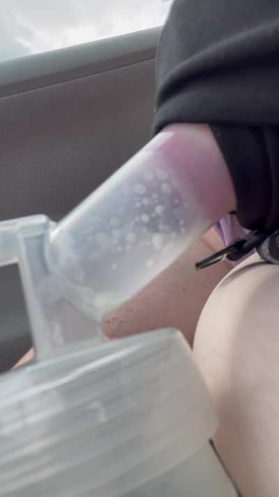 Pumping in the car is a must even my tits get full so quickly 