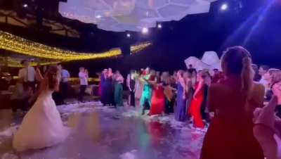 So my girlfriend cought the bouquet at a wedding, needless to say who am I at the video