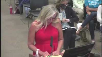 Mom Loses It During COVID School Board Meeting & Starts Ranting About Anal Sex