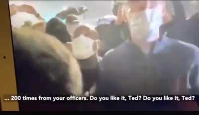 Robert asking the mayor of Portland if he liked getting tear gassed