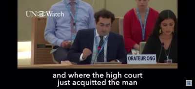 A little bit of a twist at a controlled UN hearing about woman’s rights.
