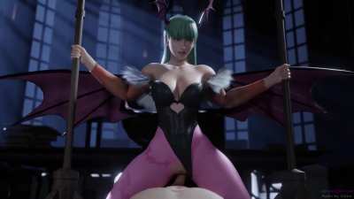 Morrigan on top (Lazy<wbr>Procr<wbr>astin<wbr>ator, Volkor) [Darkstalkers]