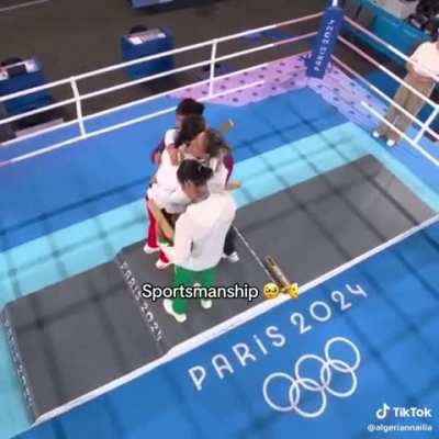 This was so wholesome, favorite moment of these olympics. 4 champions, well deserved for all of them. 