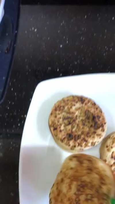 Today’s discovery: Plastic corn on the cob holders are perfect for crumpet retrieval