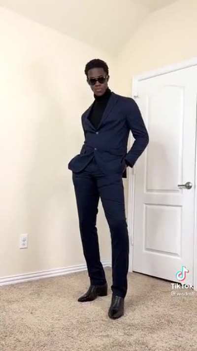 Navy blue and black