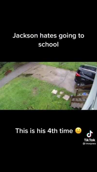 Kid slashes his mom’s tires to avoid going to school