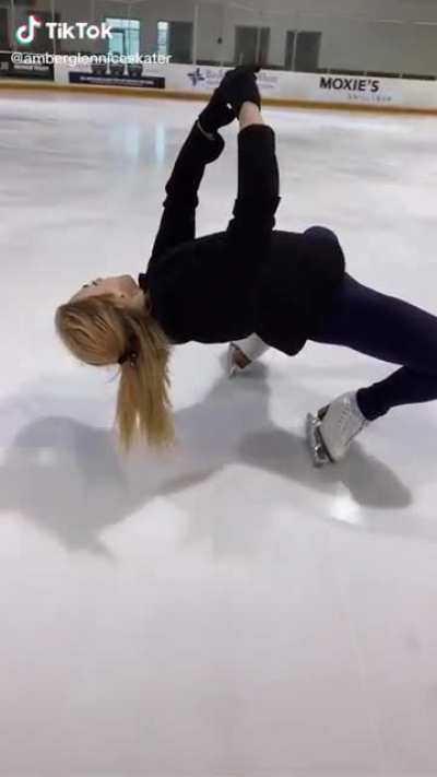 Ices skating limbo