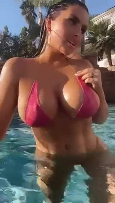 Abigail ratchford in the pool