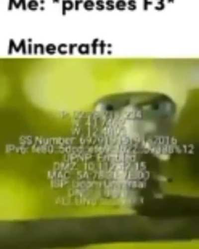 Minecraft F3 mode