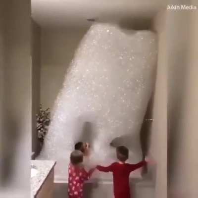 When you leave Dad in charge of bathtime