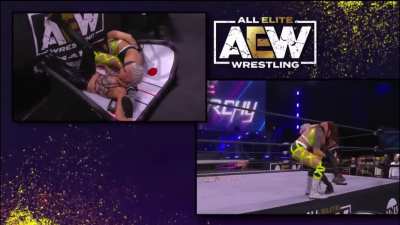 Kris Statlander puts Penelope Ford through an air hockey table