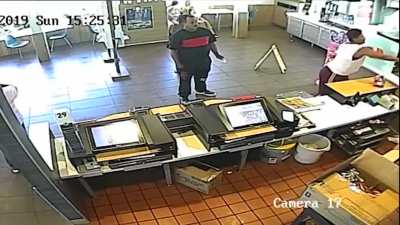 McDonalds manager whips blender at customer for throwing food