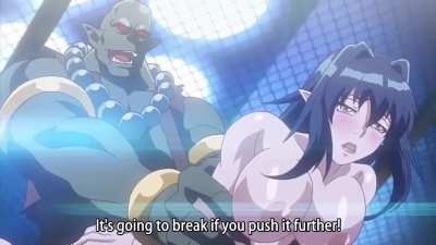 Annerose and Giant Orc scene from Koutetsu no Majo Annerose [Upscaled and Interpolated]