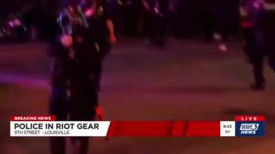 bad Cop: Police start shooting press with some kinda rubber bullets