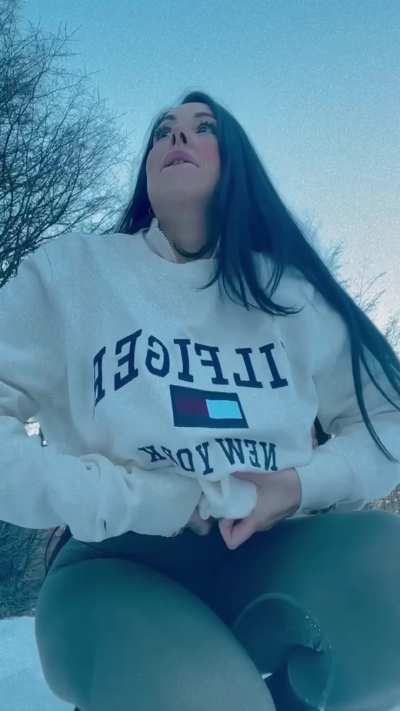 My tits froze.