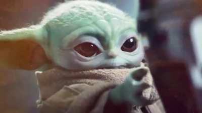 Baby Yoda saying goodbye 🥲