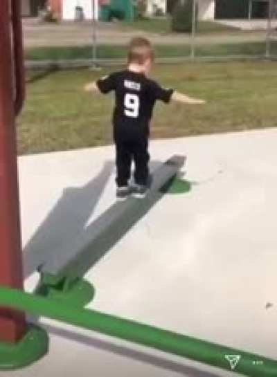 I hope he doesn't fall